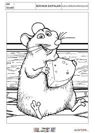 ratatouille boyama sayfaları